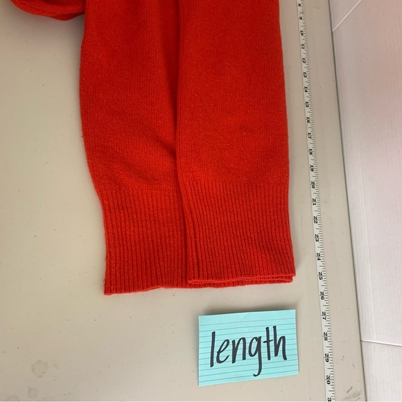 Vintage Hudson Bay Red Lambswool Angora Blend Cowl Neck Sweater Size S/P - Picture 7 of 10